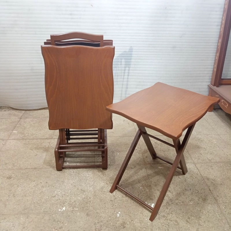 میز عسلی تاشو چهار تیکه چمدانی فروش به صورت نقد و اقساط چوب راش گرجستان ضمانت 36 ماهه بسیار شیک و زیبا