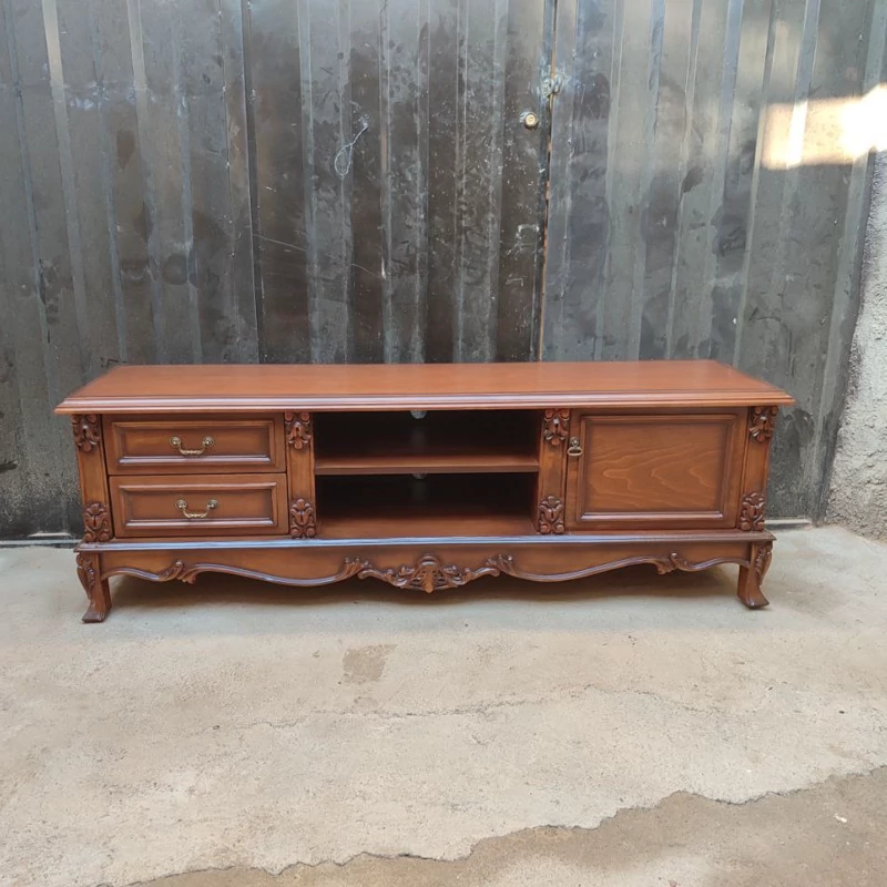 میز تلویزیون دوگل منبتی فروش به صورت نقد و اقساط چوب راش گرجستان ضمانت 36 ماهه بسیار شیک و زیبا