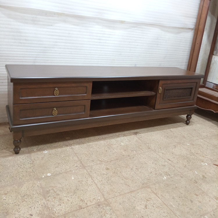 میز تلویزیون مدل حصیری فروش به صورت نقد و اقساط چوب راش گرجستان ضمانت 36 ماهه بسیار شیک و زیبا