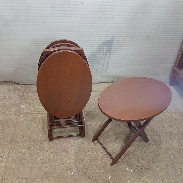 میز عسلی چهارتیکه تاشو بیضی فروش به صورت نقد و اقساط چوب راش گرجستان ضمانت 36 ماهه بسیار شیک و زیبا